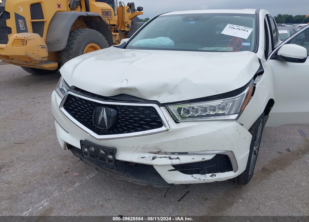 2019 ACURA MDX TECH PKG VIN: 5J8YD3H55KL009871