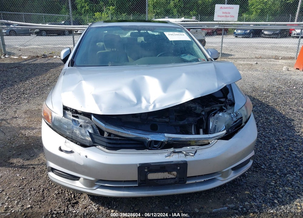 2012 HONDA CIVIC EX-L VIN: 2HGFB2F90CH550998
