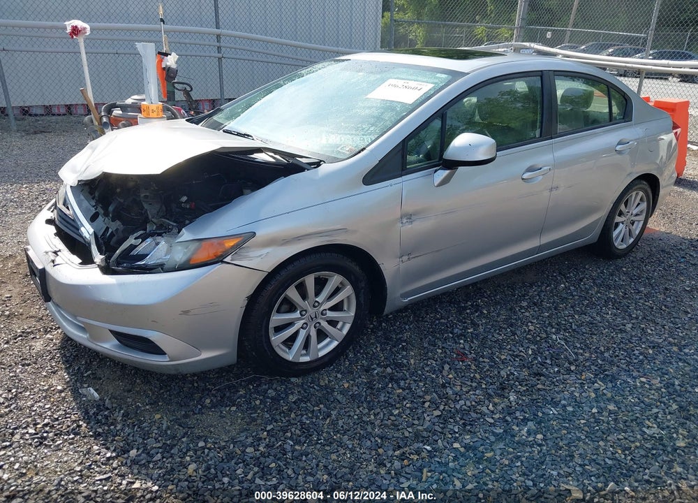 2012 HONDA CIVIC EX-L VIN: 2HGFB2F90CH550998