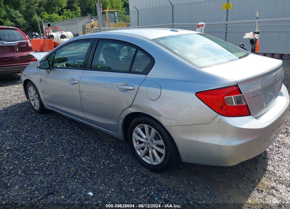 2012 HONDA CIVIC EX-L VIN: 2HGFB2F90CH550998