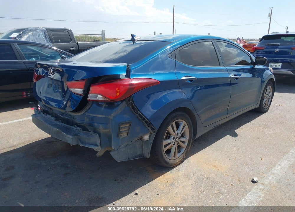 2014 HYUNDAI ELANTRA SE VIN: KMHDH4AE4EU081611