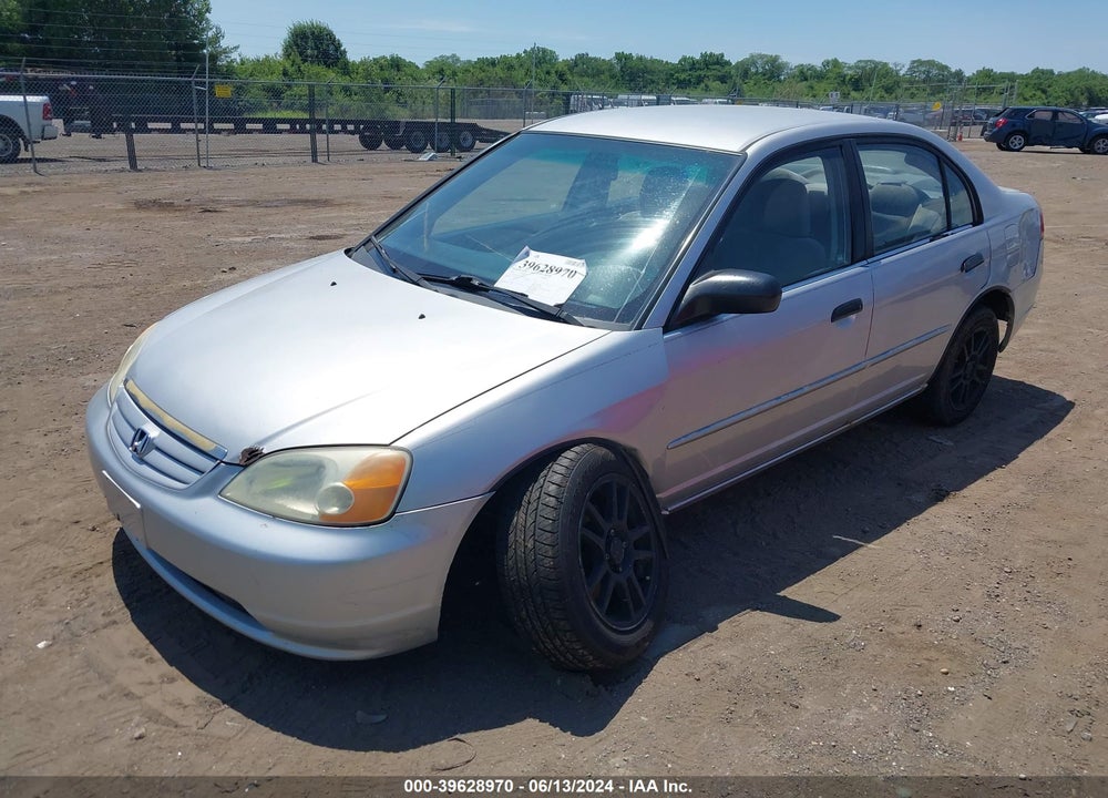 2001 HONDA CIVIC LX VIN: 1HGES16591L070347