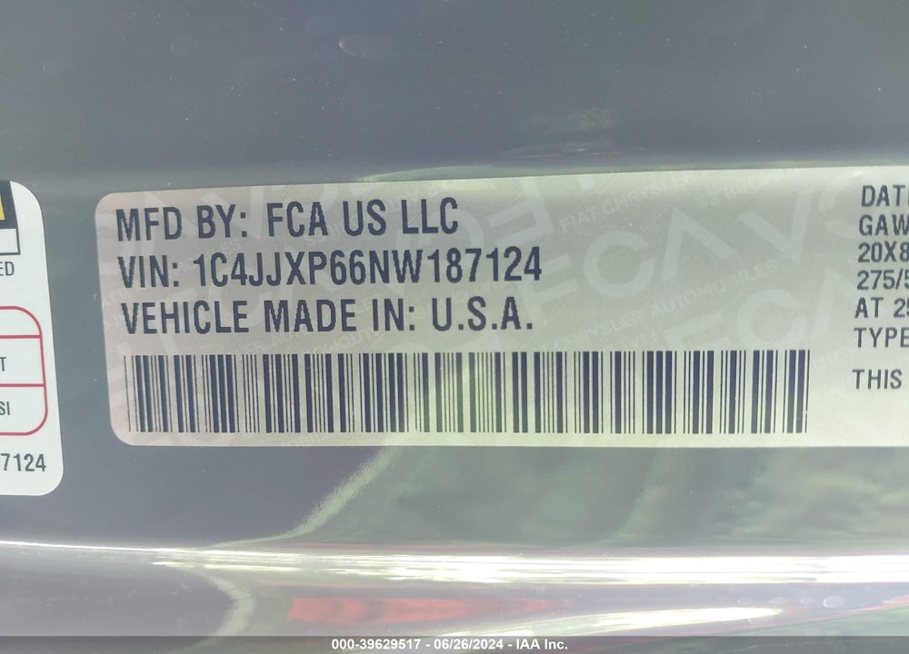 2022 JEEP WRANGLER 4XE UNLIMITED HIGH ALTITUDE 4X4 VIN: 1C4JJXP66NW187124
