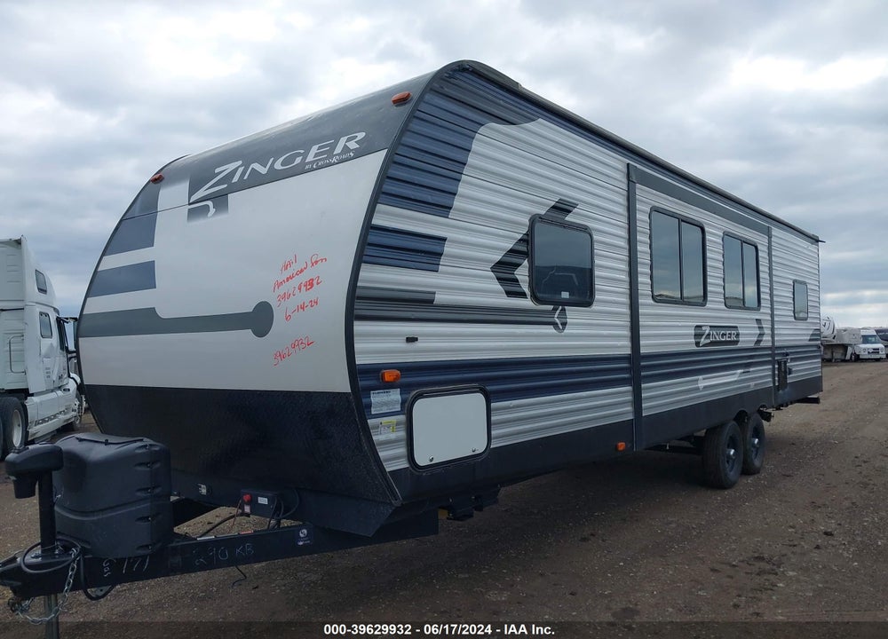 2022 CROSSROADS ZINGER TRAVEL TRAILERS VIN: 4YDTZRN28NS370171