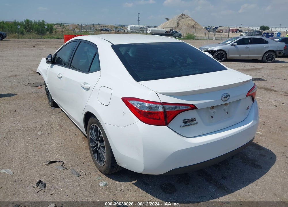 2015 TOYOTA COROLLA S PLUS VIN: 5YFBURHEXFP316747