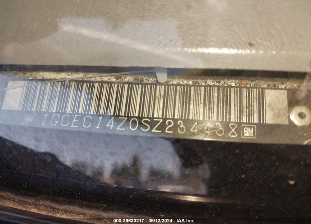 1995 CHEVROLET GMT-400 C1500 VIN: 1GCEC14Z0SZ234438