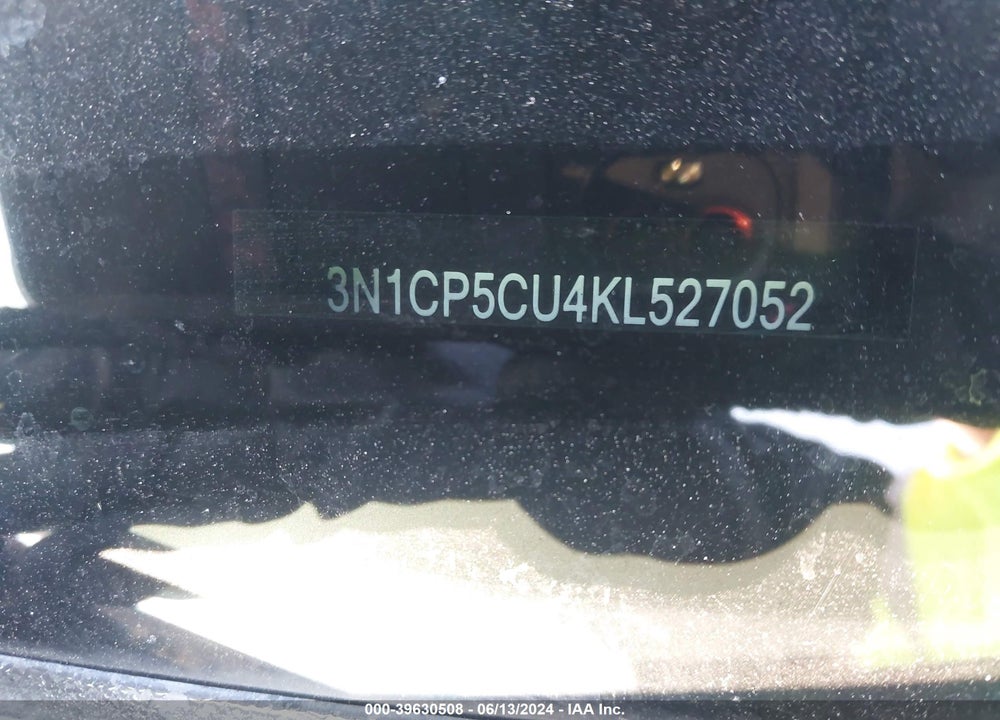 2019 NISSAN KICKS S VIN: 3N1CP5CU4KL527052