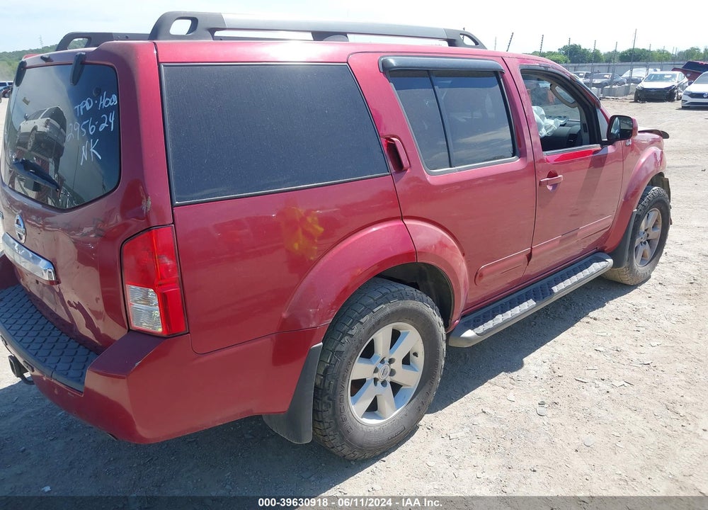 2012 NISSAN PATHFINDER SV VIN: 5N1AR1NB8CC620409