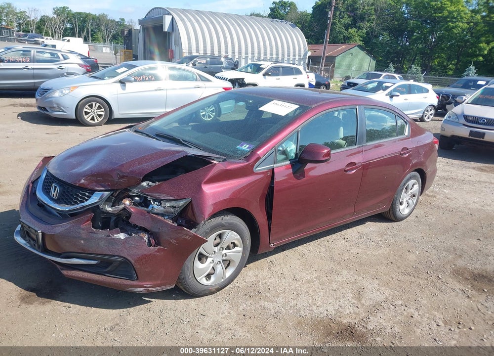 2013 HONDA CIVIC LX VIN: 19XFB2F53DE071743