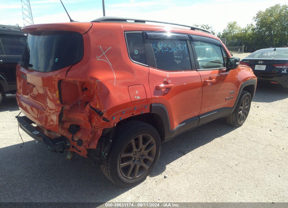 2016 JEEP RENEGADE 75TH ANNIVERSARY VIN: ZACCJBBT0GPD03295