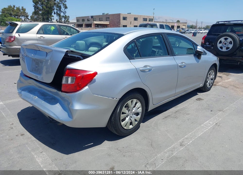 2012 HONDA CIVIC LX VIN: 19XFB2F52CE390503