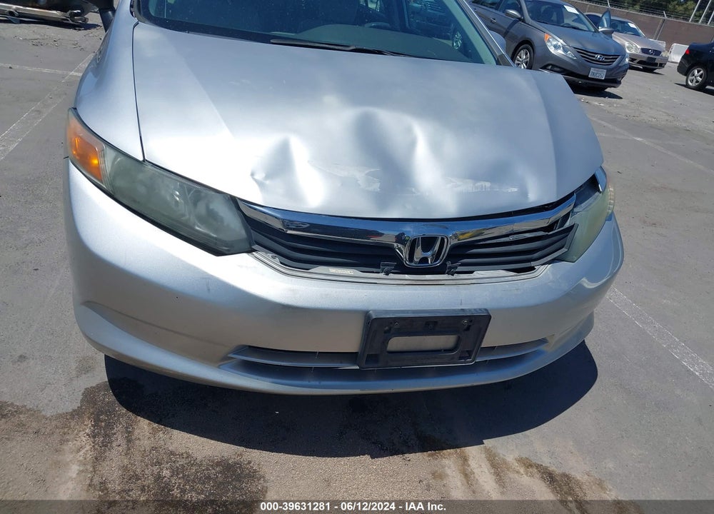2012 HONDA CIVIC LX VIN: 19XFB2F52CE390503