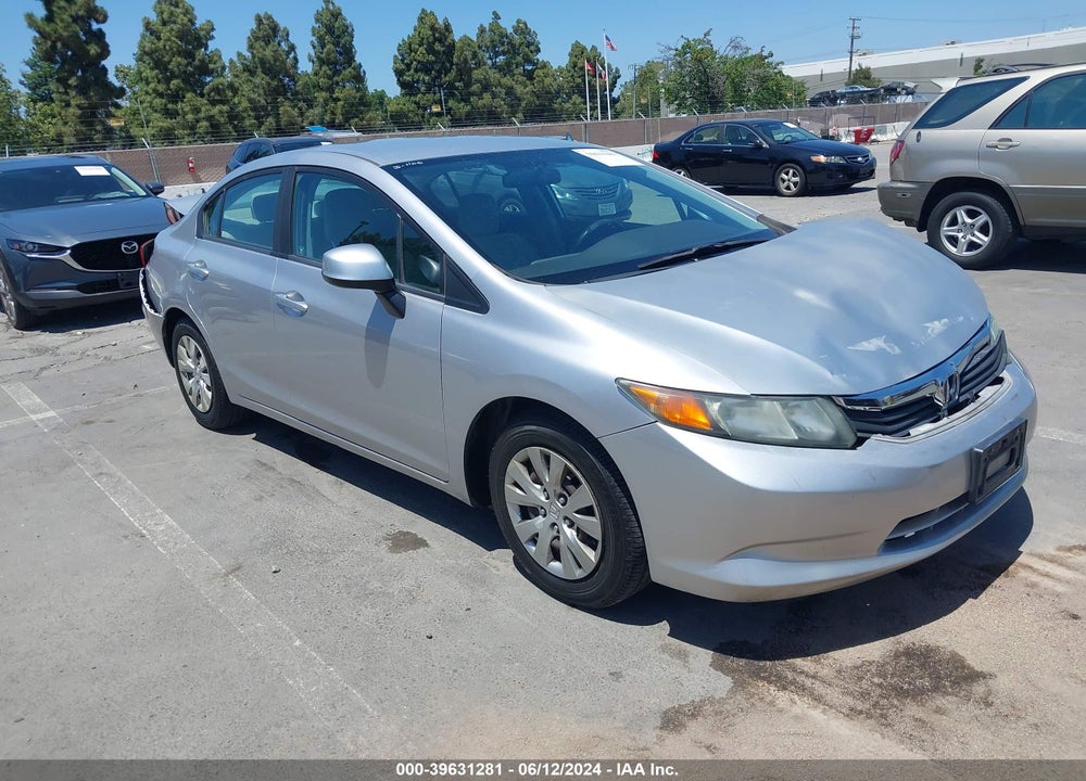 2012 HONDA CIVIC LX VIN: 19XFB2F52CE390503