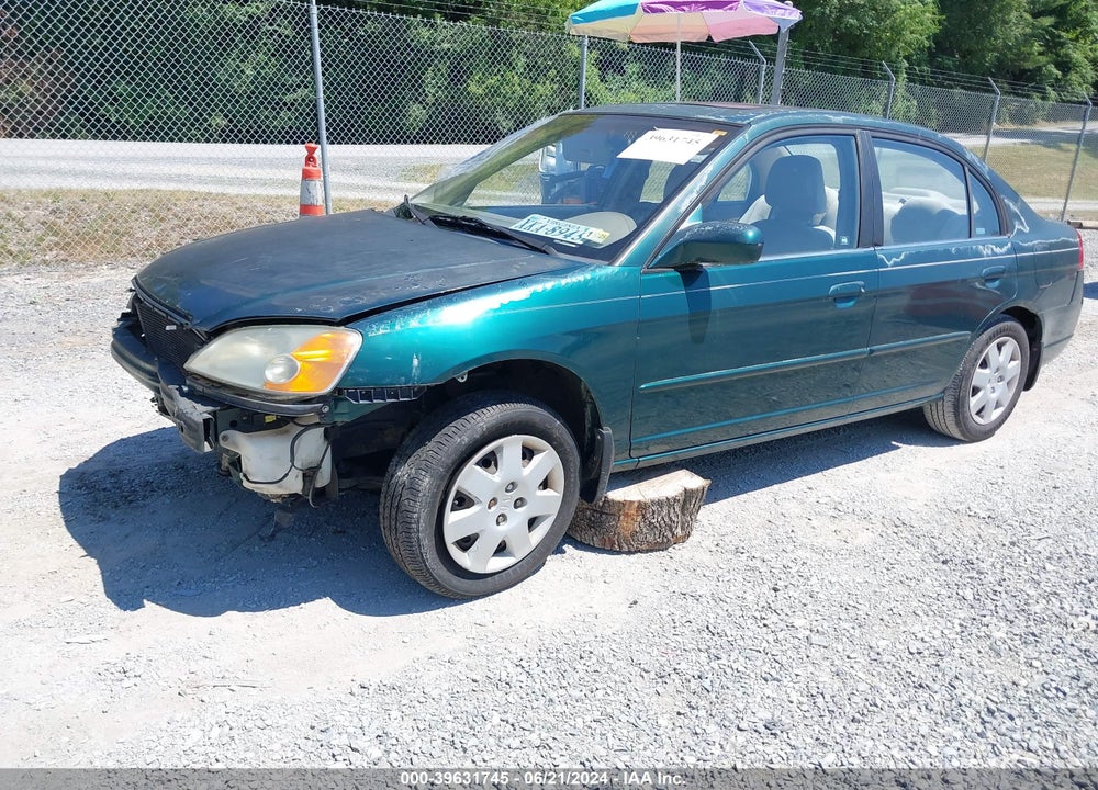 2002 HONDA CIVIC EX VIN: 2HGES25712H547554