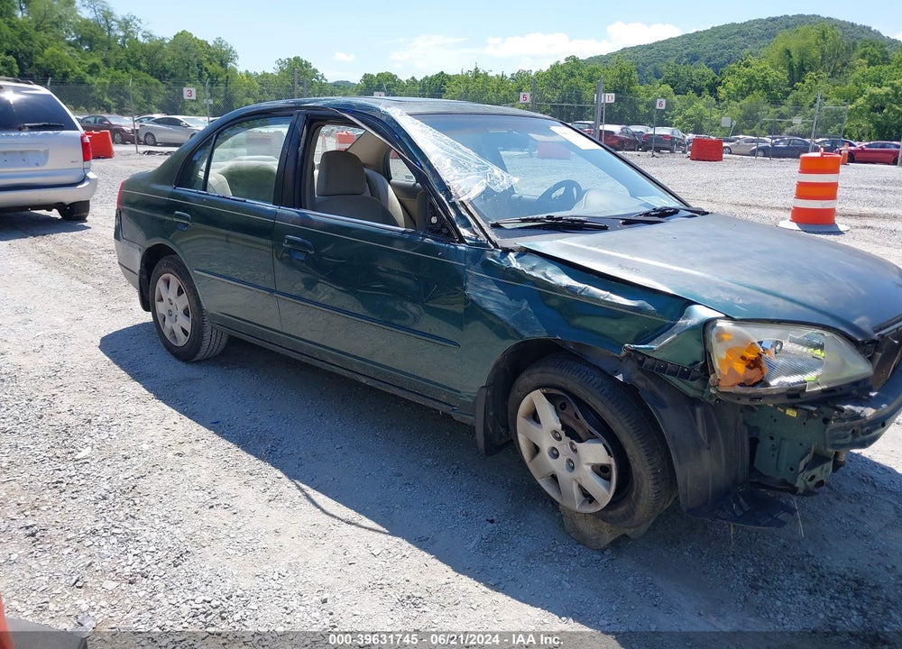 2002 HONDA CIVIC EX VIN: 2HGES25712H547554