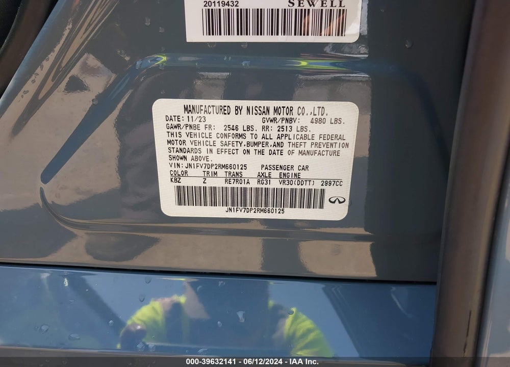 2024 INFINITI Q50 RED SPORT 400 VIN: JN1FV7DP2RM660125