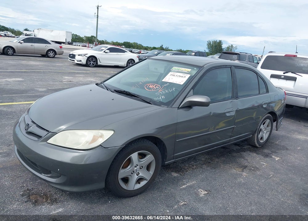 2005 HONDA CIVIC EX VIN: 2HGES26825H598864
