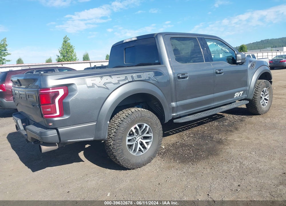 2017 FORD F-150 RAPTOR VIN: 1FTFW1RG8HFA87072