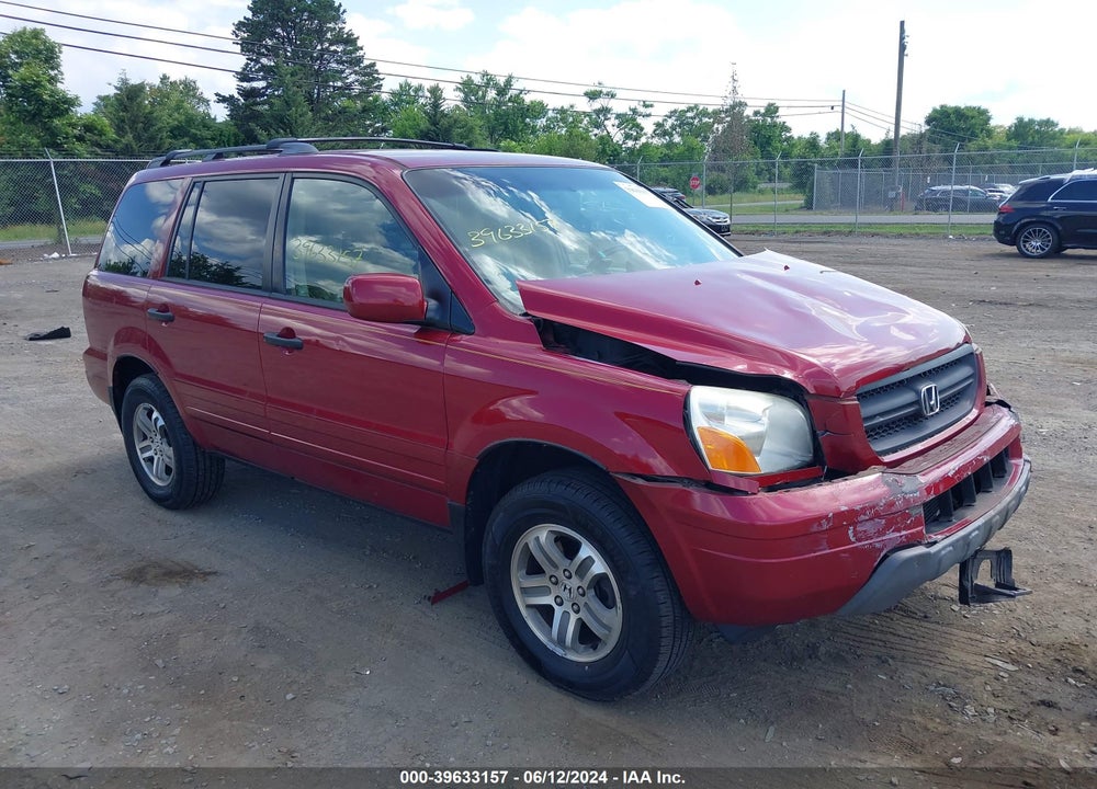 2004 HONDA PILOT EX-L VIN: 5FNYF185X4B006600