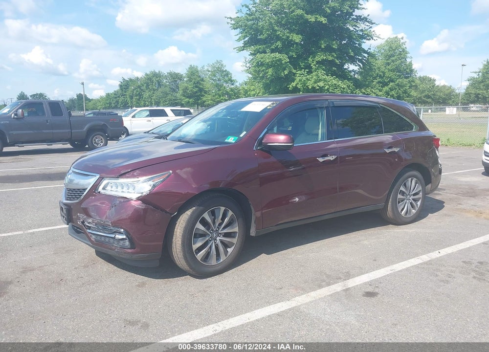 2014 ACURA MDX TECHNOLOGY PACKAGE VIN: 5FRYD4H41EB024983