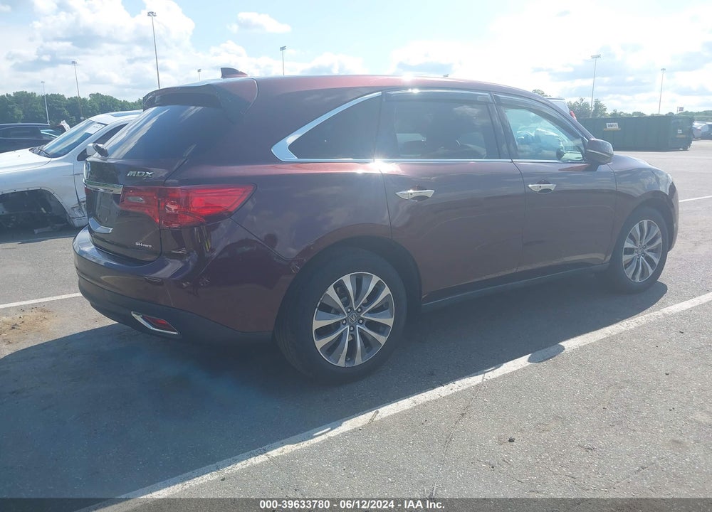 2014 ACURA MDX TECHNOLOGY PACKAGE VIN: 5FRYD4H41EB024983