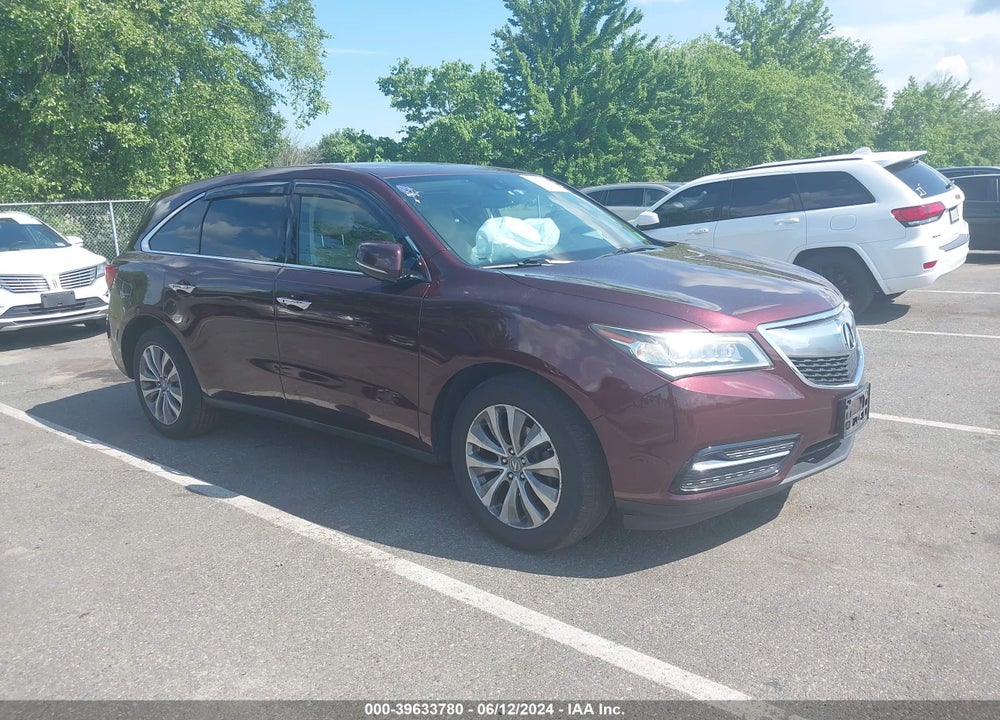 2014 ACURA MDX TECHNOLOGY PACKAGE VIN: 5FRYD4H41EB024983