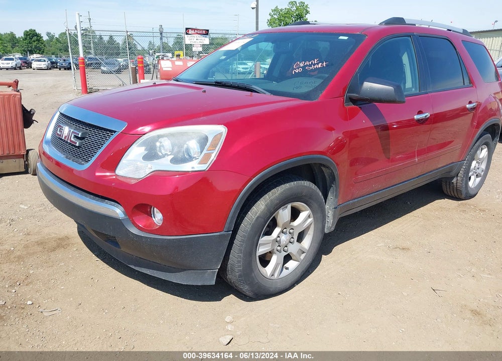 2012 GMC ACADIA SLE VIN: 1GKKRPED2CJ394512