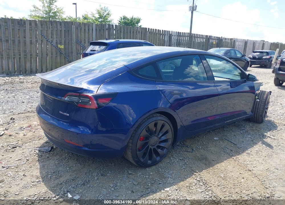 2022 TESLA MODEL 3 PERFORMANCE DUAL MOTOR ALL-WHEEL DRIVE VIN: 5YJ3E1EC4NF330840