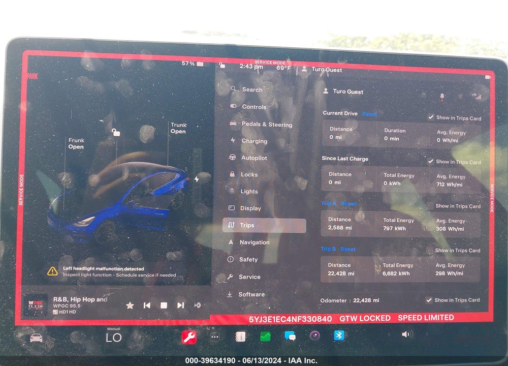 2022 TESLA MODEL 3 PERFORMANCE DUAL MOTOR ALL-WHEEL DRIVE VIN: 5YJ3E1EC4NF330840