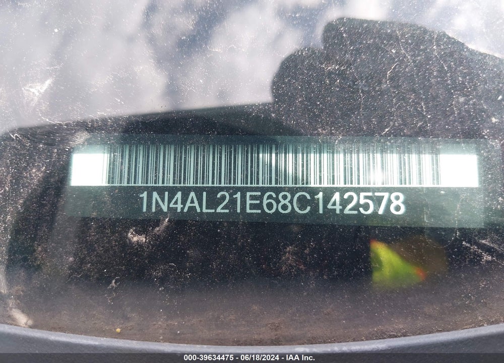 2008 NISSAN ALTIMA 2.5 S VIN: 1N4AL21E68C142578