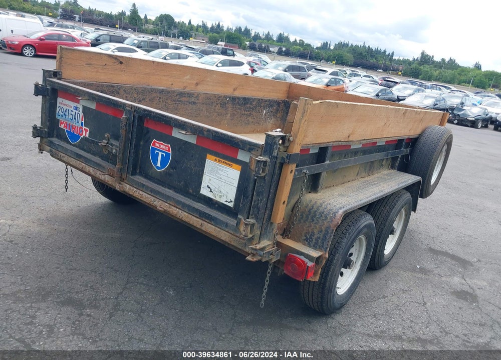2016 CARRY ON DUMP TRAILER VIN: 4YMDU1024GR002169