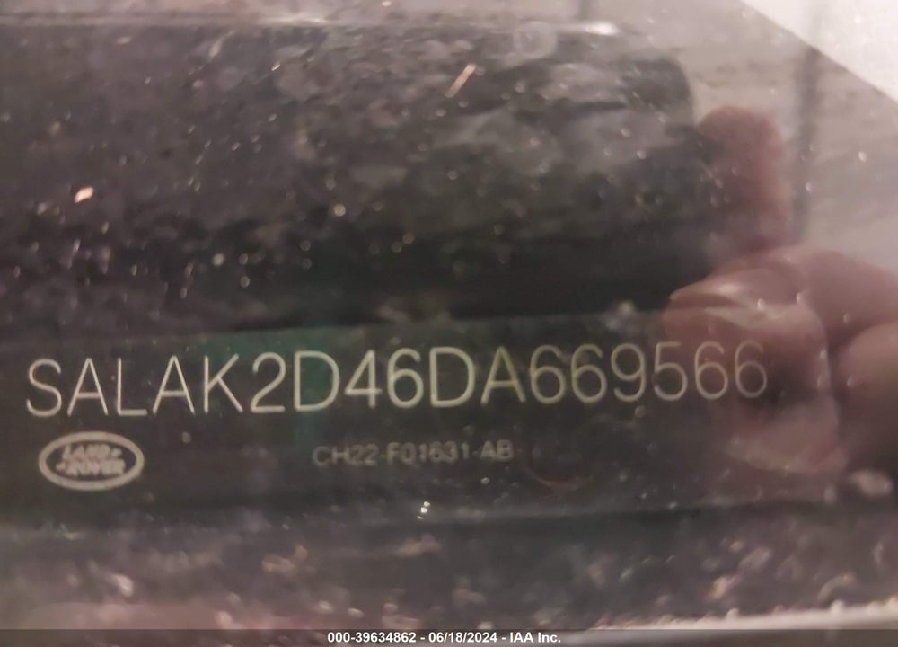 2013 LAND ROVER LR4 VIN: SALAK2D46DA669566