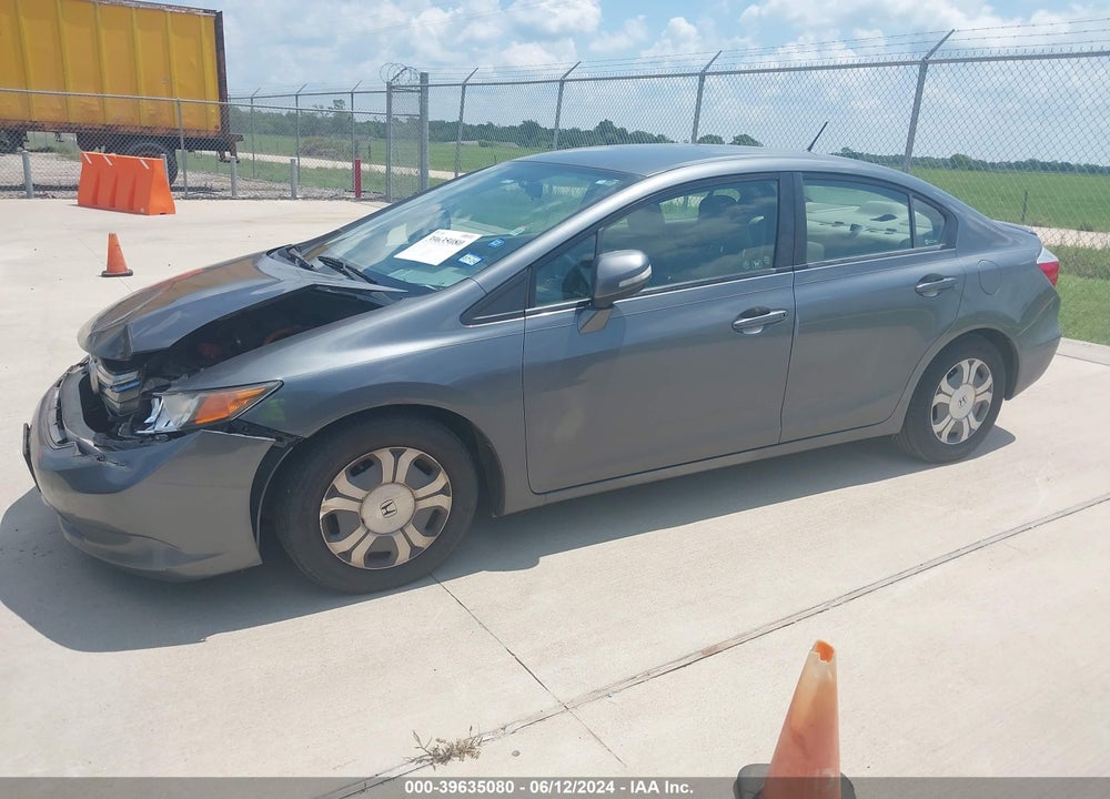 2012 HONDA CIVIC HYBRID VIN: JHMFB4F22CS002442
