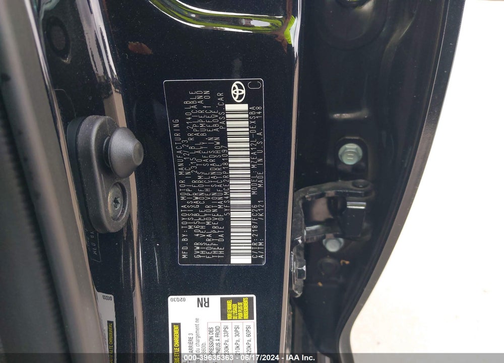 2024 TOYOTA COROLLA SE VIN: 5YFS4MCE2RP181097