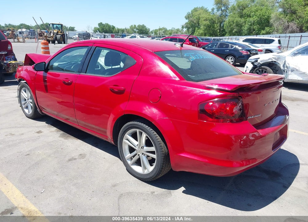 2011 DODGE AVENGER MAINSTREET VIN: 1B3BD1FG5BN596088