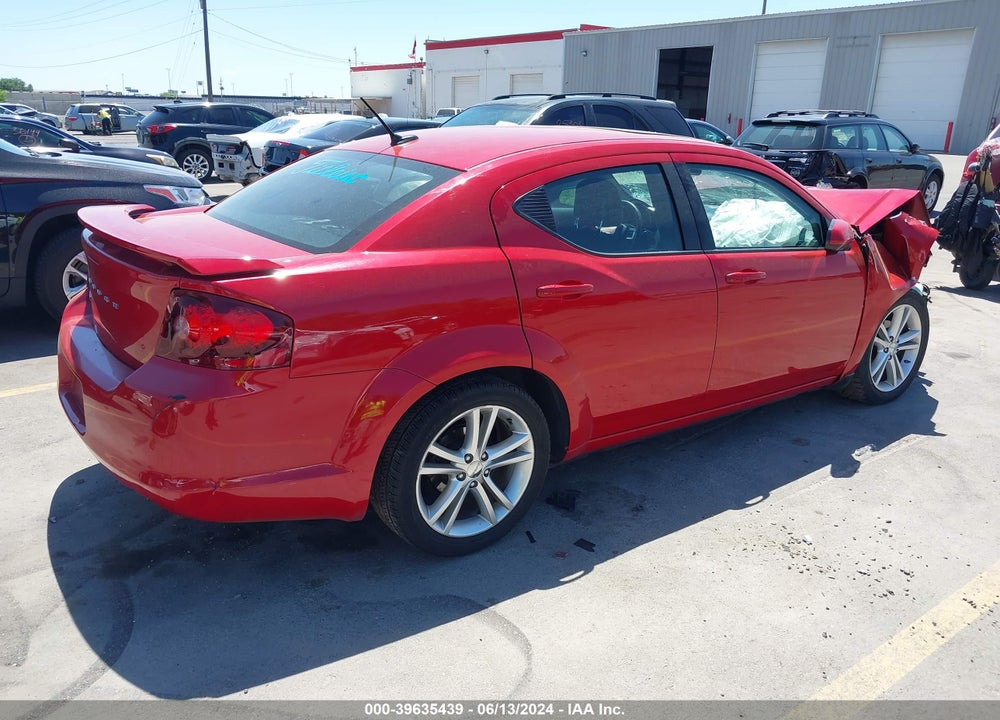 2011 DODGE AVENGER MAINSTREET VIN: 1B3BD1FG5BN596088