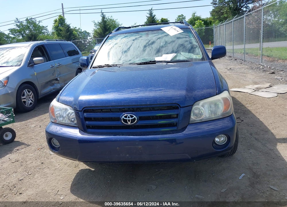 2005 TOYOTA HIGHLANDER V6 VIN: JTEEP21A150117416