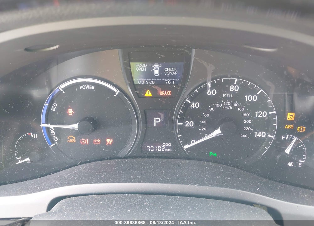 2013 LEXUS RX 450H VIN: JTJBC1BA0D2052165