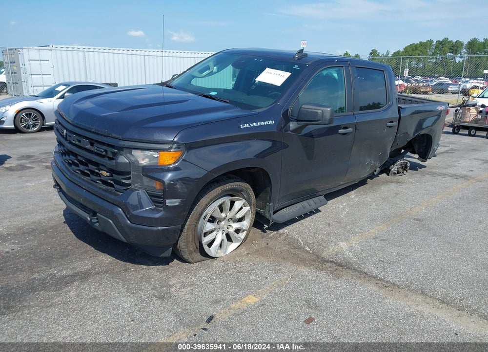 2022 CHEVROLET SILVERADO 1500 4WD SHORT BED CUSTOM VIN: 1GCPDBEK0NZ641242