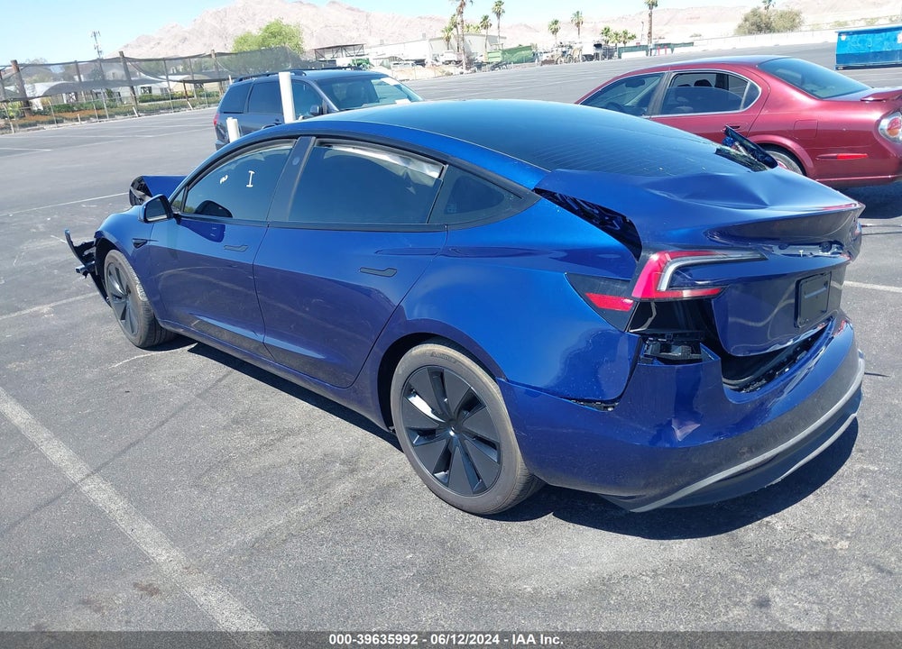 2024 TESLA MODEL 3 REAR-WHEEL DRIVE VIN: 5YJ3E1EAXRF743611