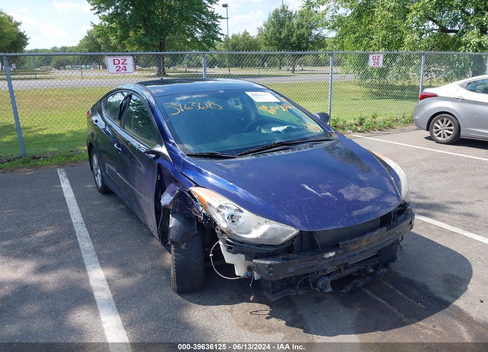 2013 HYUNDAI ELANTRA GLS VIN: 5NPDH4AE5DH296119