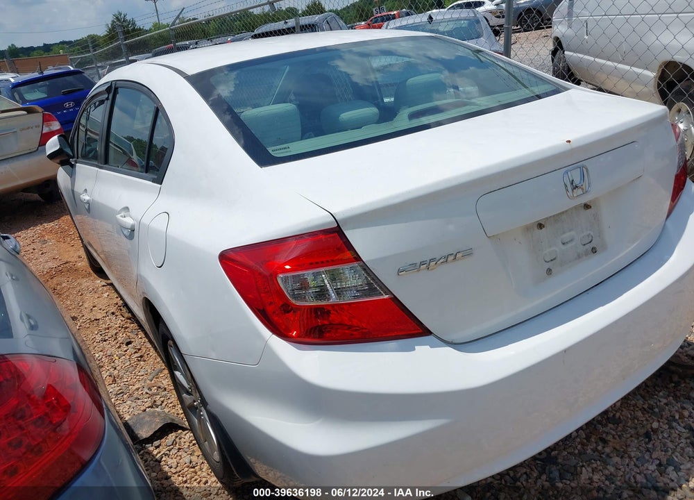 2012 HONDA CIVIC EX VIN: 19XFB2F86CE006037