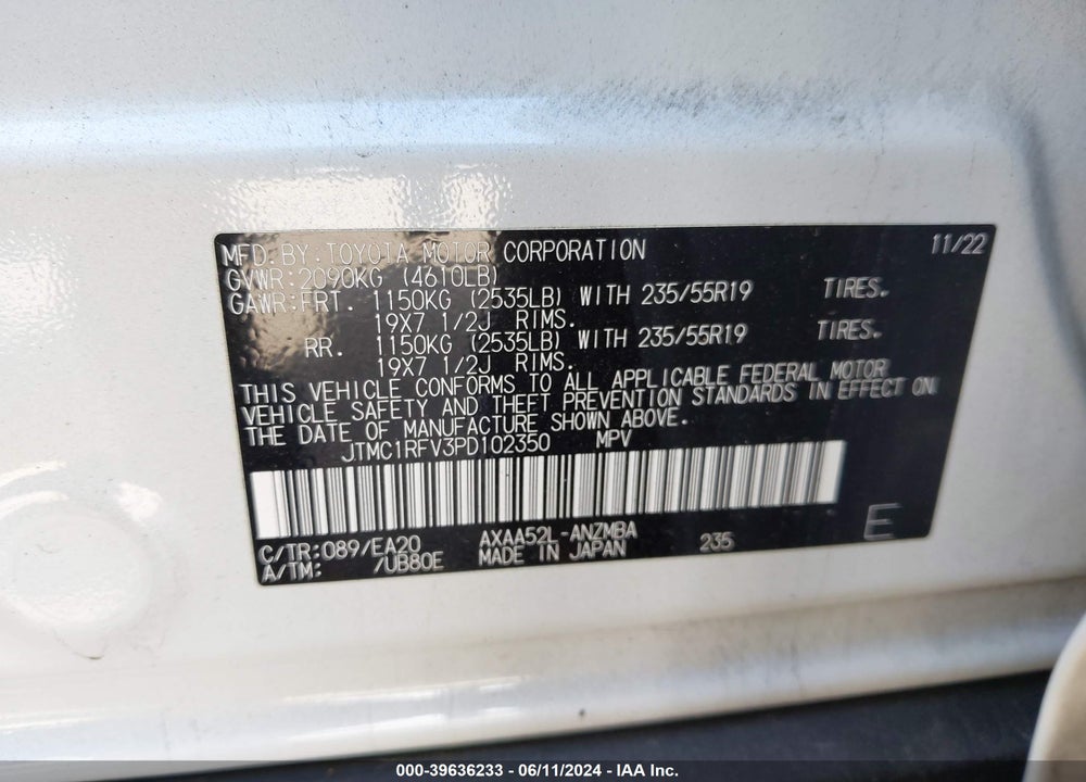 2023 TOYOTA RAV4 XLE PREMIUM VIN: JTMC1RFV3PD102350