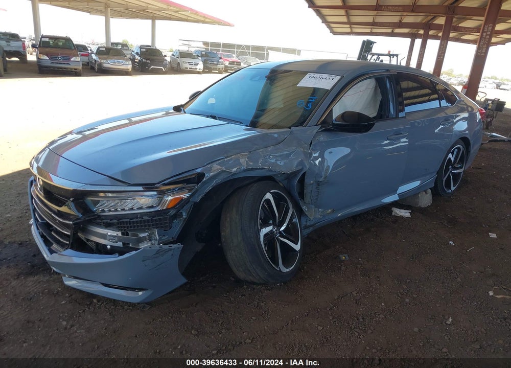 2021 HONDA ACCORD SPORT VIN: 1HGCV1F38MA124007