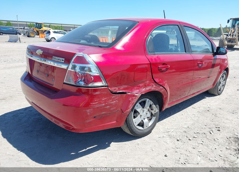 2009 CHEVROLET AVEO LT VIN: KL1TD56E49B608534