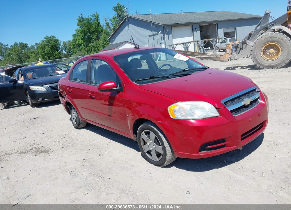 2009 CHEVROLET AVEO LT VIN: KL1TD56E49B608534