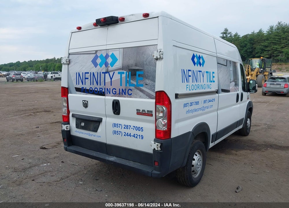 2019 RAM PROMASTER 1500 HIGH ROOF 136 WB VIN: 3C6TRVBG7KE547813