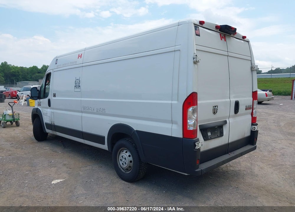 2020 RAM PROMASTER 3500 CARGO VAN HIGH ROOF 159 WB EXT VIN: 3C6URVJG9LE111004