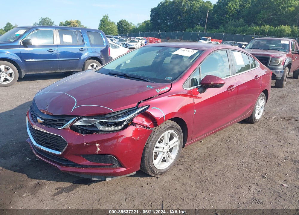 2016 CHEVROLET CRUZE LT AUTO VIN: 1G1BE5SM0G7272243