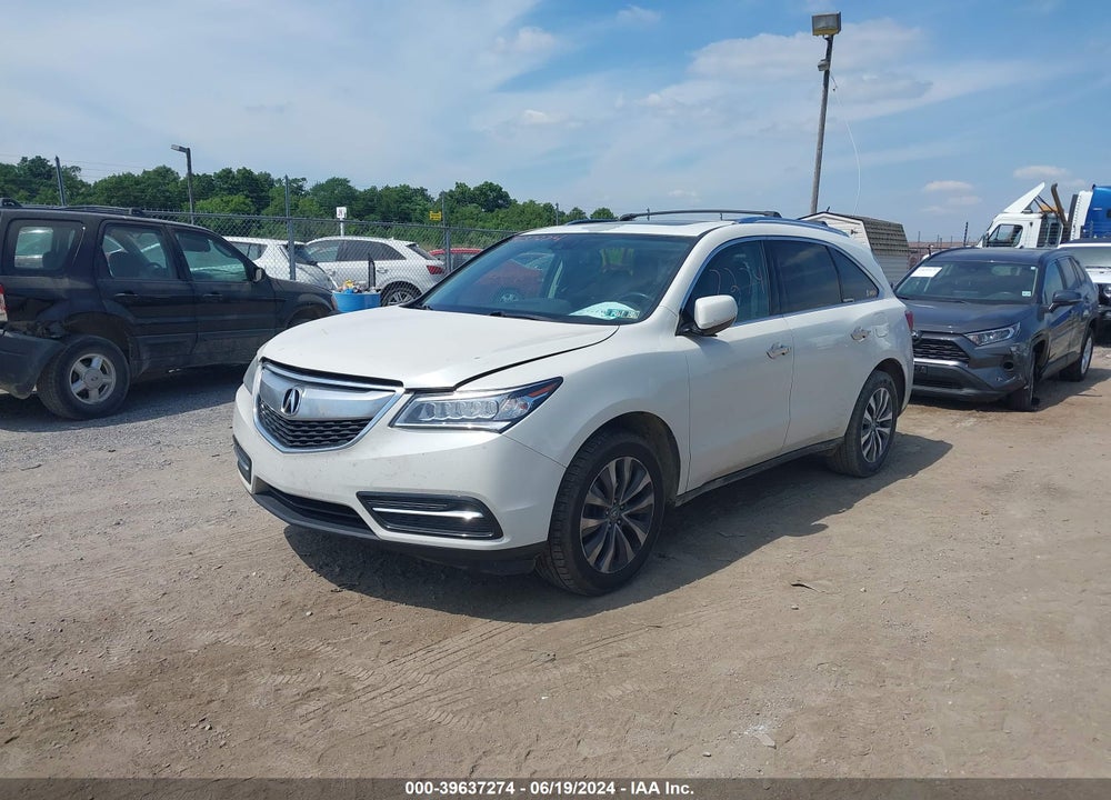 2014 ACURA MDX TECHNOLOGY PACKAGE VIN: 5FRYD4H40EB020715
